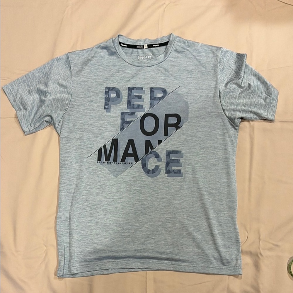 Mens Gray Performance T-Shirt